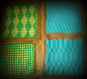 Some of the squares I'll be sending in the hopes that they bring some 'security' to Syria's forgotten children living as refugees. 