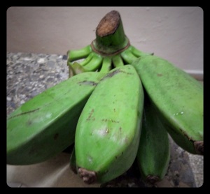 Start with very green plantains